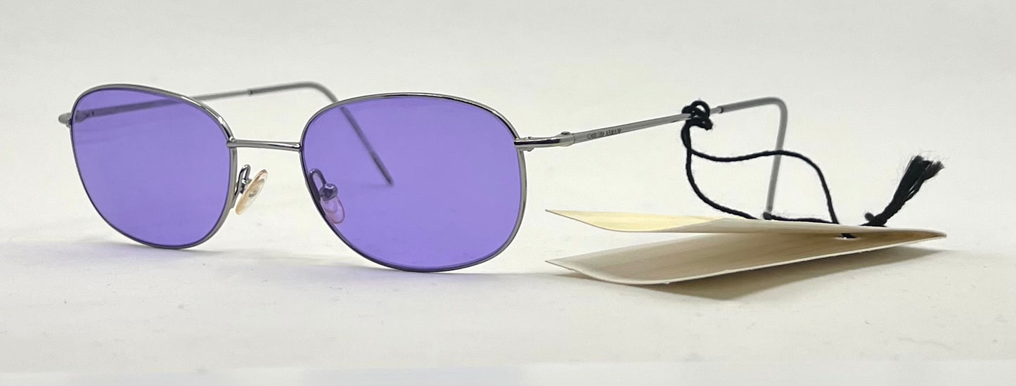 Giorgio Armani GA 22 6LB Y2k Vintage Sunglasses-New Solid Purple Custom Lenses