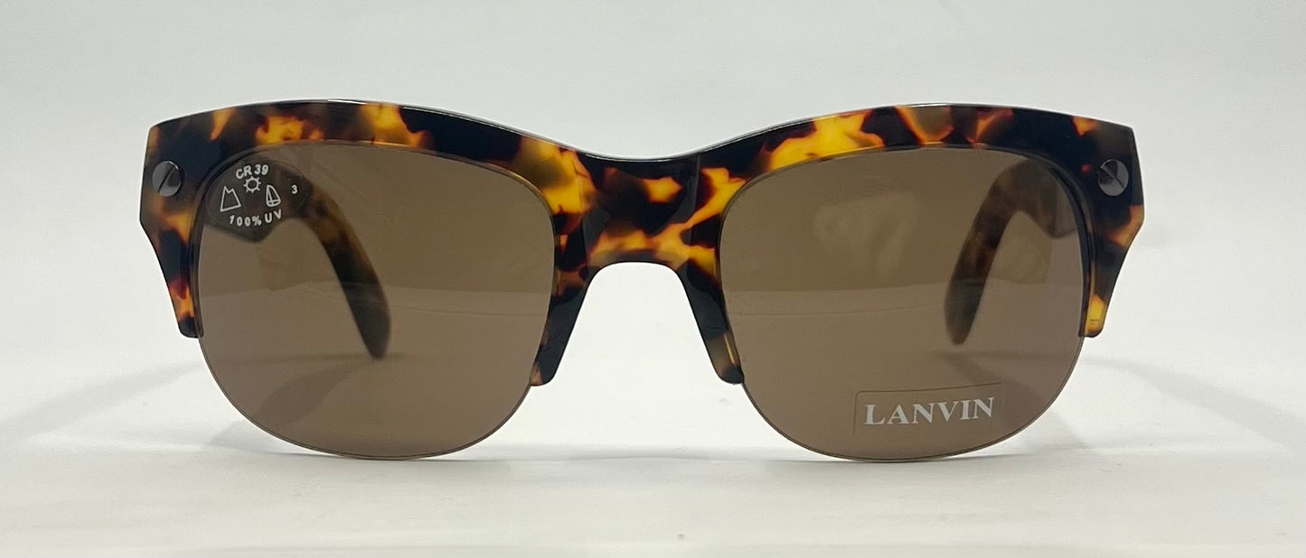 Lanvin LV 2115 C02-Vintage Tortoise Sunglasses-Made in France-Unworn