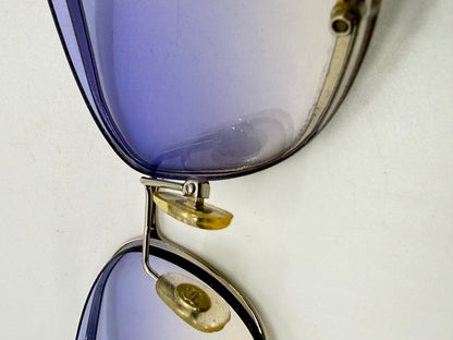 CHANEL 4034 Rimless Sunglasses Blue Temples Melanin Lenses-VINTAGE NOS