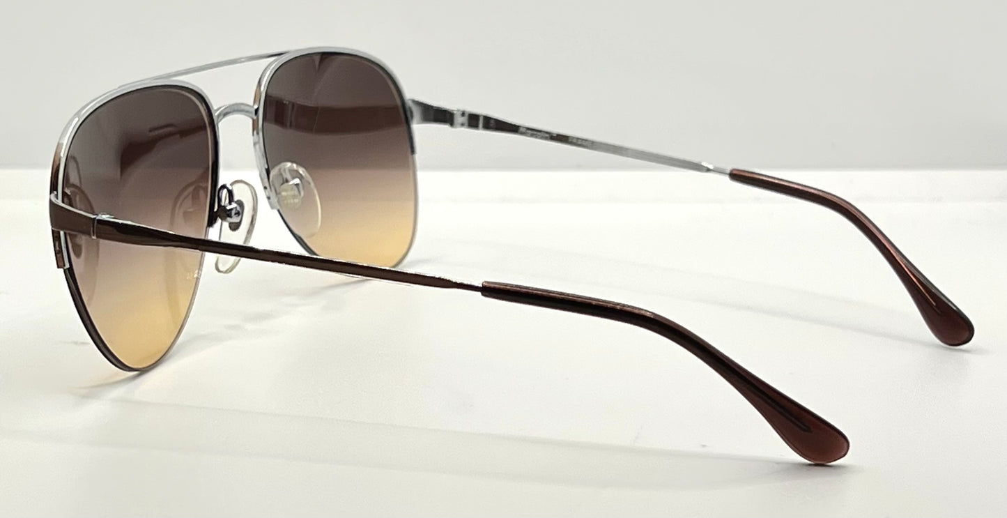 Marchon Marcolin 908/H2 Half-Rim Sunglasses w/New Custom Tobacco Gradient Tinted Lenses