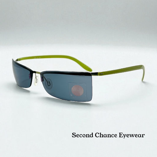 Silhouette 2131 Vintage Sunglasses- Y2K Deadstock Rimless w/Green Temples-Austria