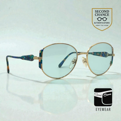 Maurice St Michel Vintage Italian Sunglasses-New Solid  Aqua Custom Tinted Lenses