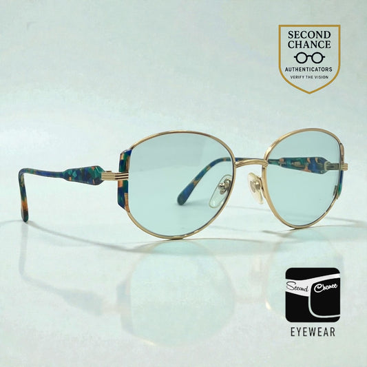 Maurice St Michel Vintage Italian Sunglasses-New Solid  Aqua Custom Tinted Lenses