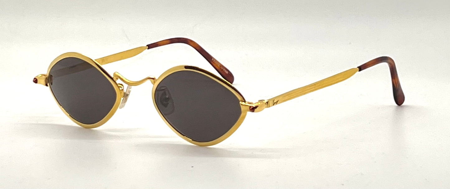 Kenzo KE 2872 Vintage Oval Gold Sunglasses-Unworn/NOS-Made in Japan