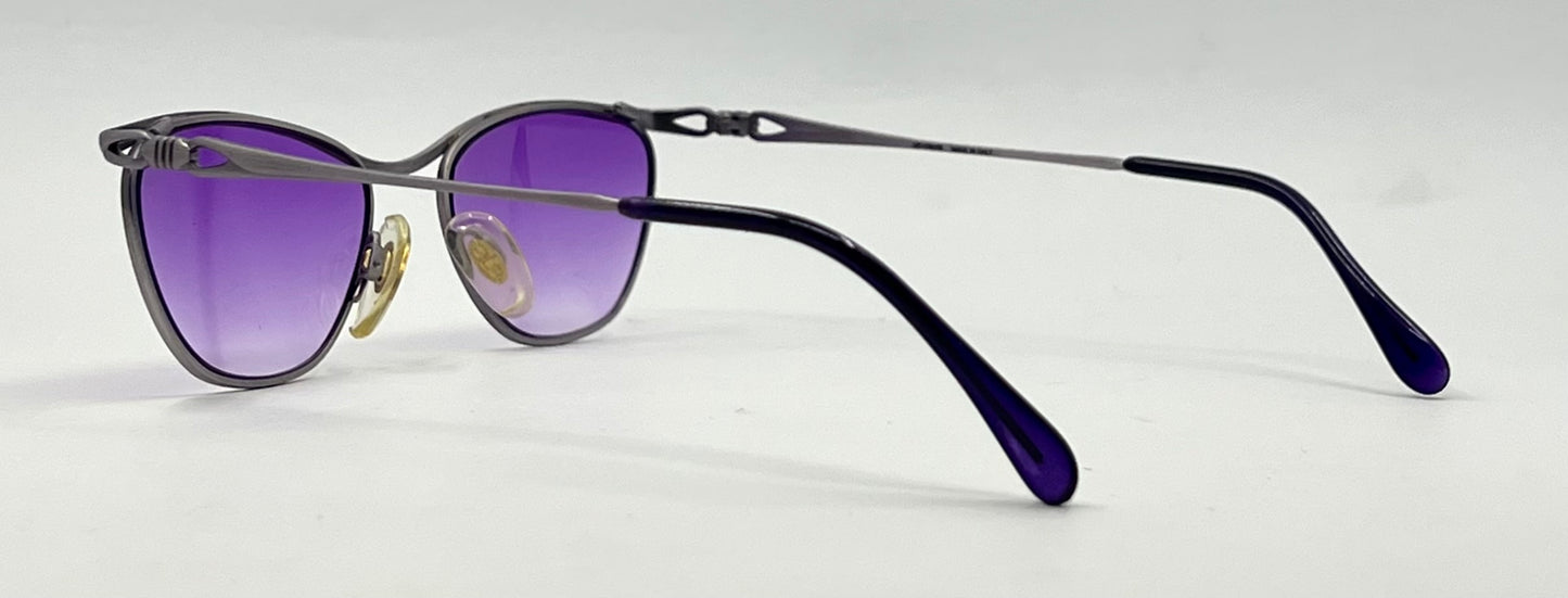 Les Copains LC 110 Y2K Vintage Sunglasses w/New Purple Custom Lenses-Unworn