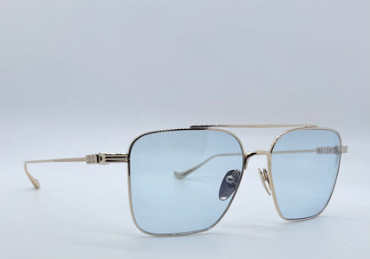 Chrome Hearts AM Gold Plated – Solid Light Blue Lenses – Deadstock Full Kit