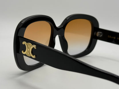 Brand New-Custom CELINE CL50106i 001 Sunglasses | Black with Amber Gradient Berko’s Designs Lenses