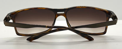Gucci GG1588/S QZUEJ Tortoise Wrap Sunglasses w/New, Custom Gradient Lenses-Original Case-Italy