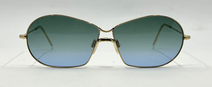 Italian Gold Metal Sunglasses w/New Custom Gradient Lenses-Unworn