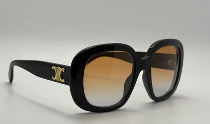 Brand New-Custom CELINE CL50106i 001 Sunglasses | Black with Amber Gradient Berko’s Designs Lenses