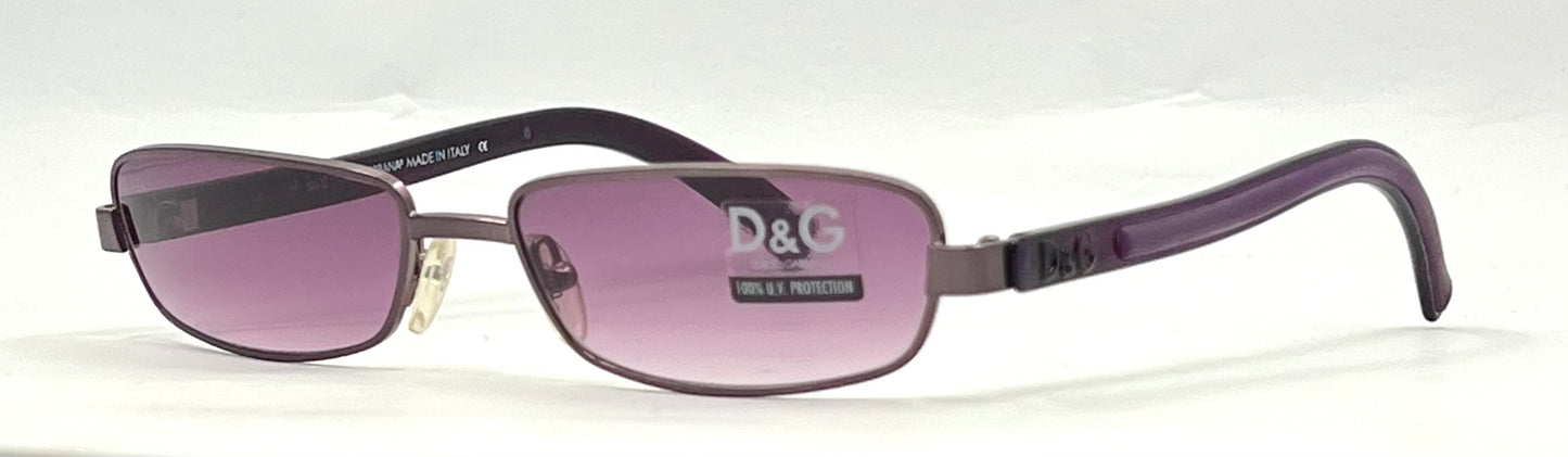 D&G 2068 282 Deadstock Y2K Full-Rim Sunglasses Violet Lenses-55mm-Italy