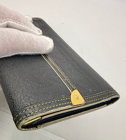 Louis Vuitton Vintage Navy Blue Leather Continental Long Wallet – France