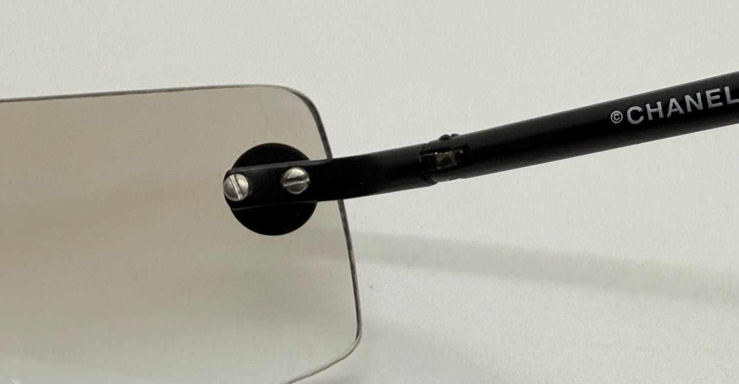 Chanel 4047 C.170/8G Y2K Vintage Sunglasses-Unworn All Original-Rimless-62mm