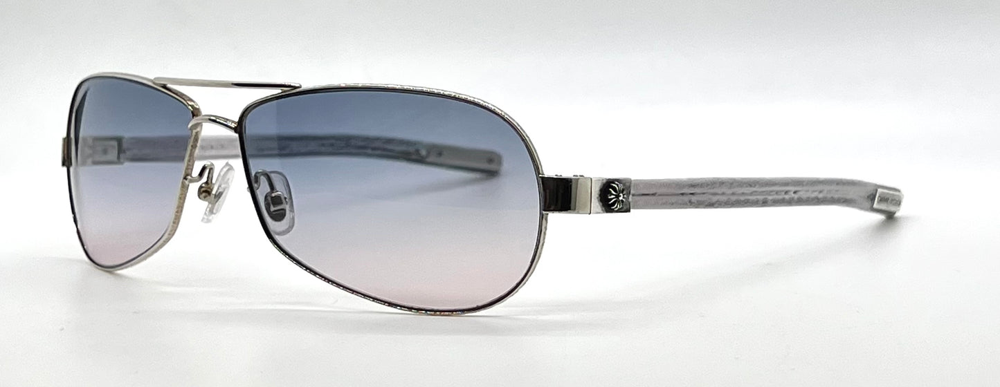 Chrome Hearts LITTLE RED RIOT-White Leather-NEW Zeiss Custom Gradient Lenses-Full Kit