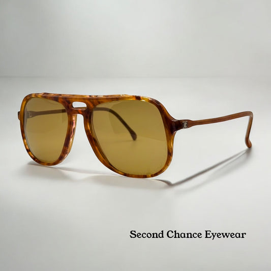 Deadstock Vintage Emilio Pucci 281 085 Tortoise Aviator Sunglasses-Rare 1970s Italian Design