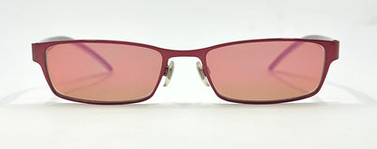 D&G 4159 Y2K Vintage Geometric Narrow Sunglasses Italy Red 51-17