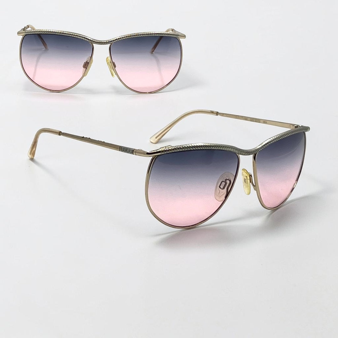 Gucci GG2232 95N-Vintage  Silver Sunglasses-New Blue/Rose CustomLenses