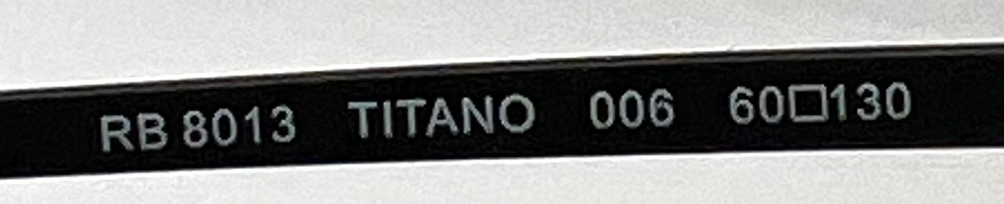 Ray-Ban RB8013 Titano Titanium Sunglasses w/G-15 Lenses-Unworn-Italy