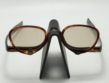 Vintage American Optical (AO) U.S.A. 5 1/2 Flip-Up Sunglasses - Tortoiseshell Frame