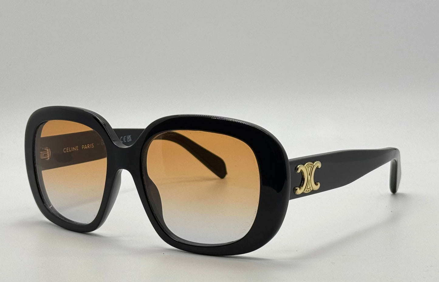 Brand New-Custom CELINE CL50106i 001 Sunglasses | Black with Amber Gradient Berko’s Designs Lenses