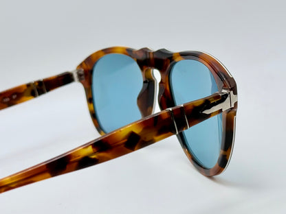 Vintage Persol 649 Sunglasses 1090/3R - Blue Prince of Wales Havana with Polarized Blue Lenses | Collector’s Condition