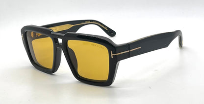 Tom Ford TF1202 52E ICON Collection Sunglasses-Zeiss Yellow Lenses-Full Kit-New