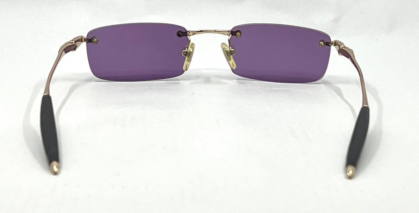 Oakley “Spike Jacar” 11-812 Rimless Sunglasses-New Purple Custom Lenses-Japan