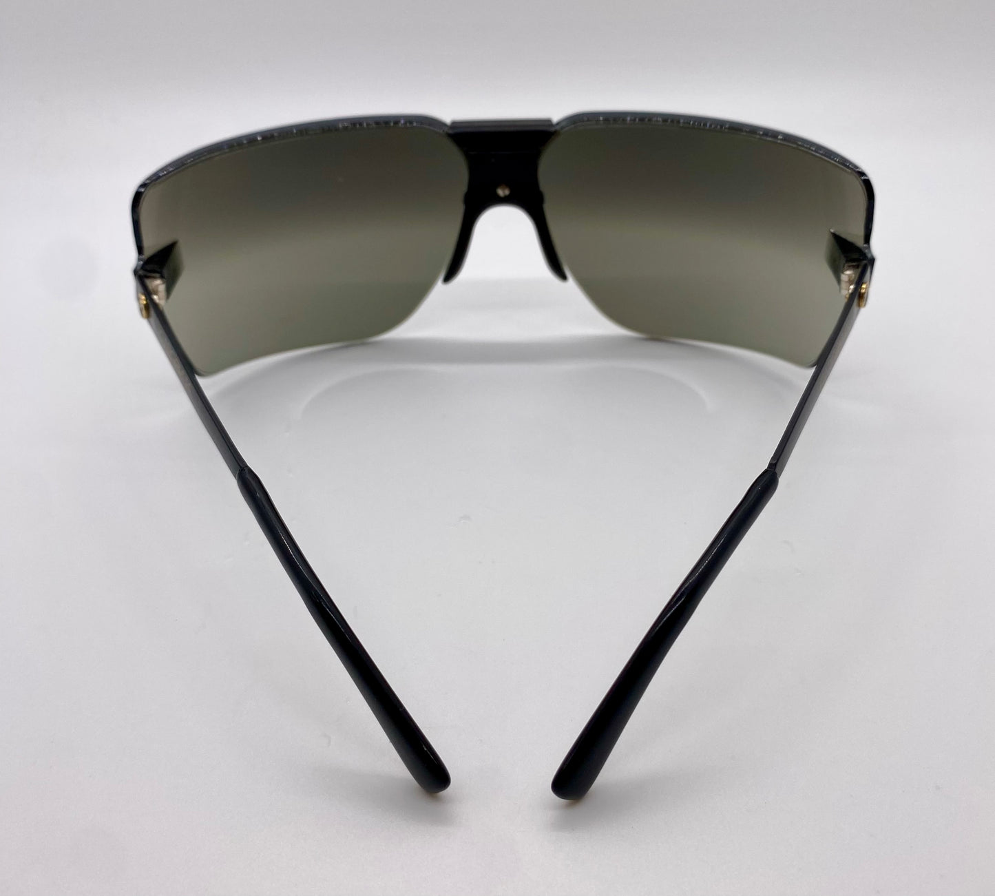 VINTAGE 1980s GARGOYLES USA-2nd Generation Silver Mirrored Sunglasses-85mm w/Original case