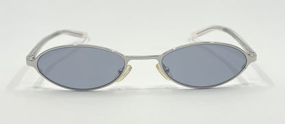 Gucci GG1608/S 8S7 Y2K Vintage Oval Sunglasses-New Solid Blue Tinted Custom Lenses