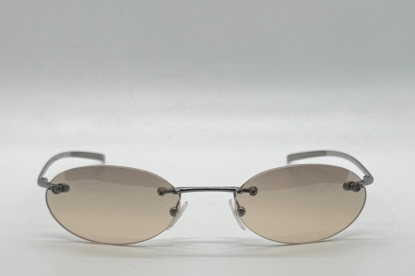 Gucci Gg1714|S 6Lb6P Rimless Oval Sunglasses 51-19-135 Deadstock Y2K Vintage