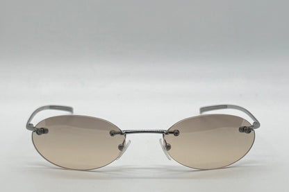 Gucci Gg1714|S 6Lb6P Rimless Oval Sunglasses 51-19-135 Deadstock Y2K Vintage