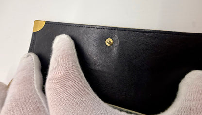 Louis Vuitton Vintage Navy Blue Leather Continental Long Wallet – France