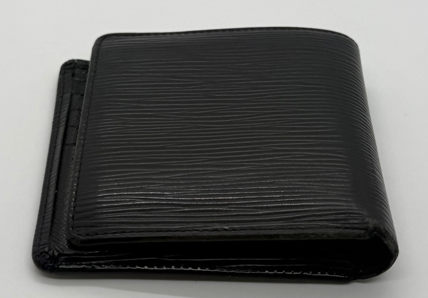 Louis Vuitton Epi Leather Bifold Wallet-Black Noir-LV Authentic