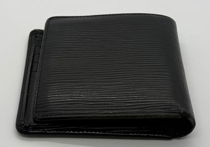 Louis Vuitton Epi Leather Bifold Wallet-Black Noir-LV Authentic