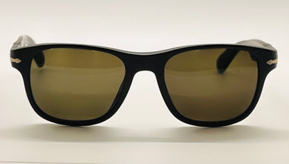 Persol 3051-V Matte Black Optical Frame with Brand New, Custom Solid Green Berko’s Designs Lenses