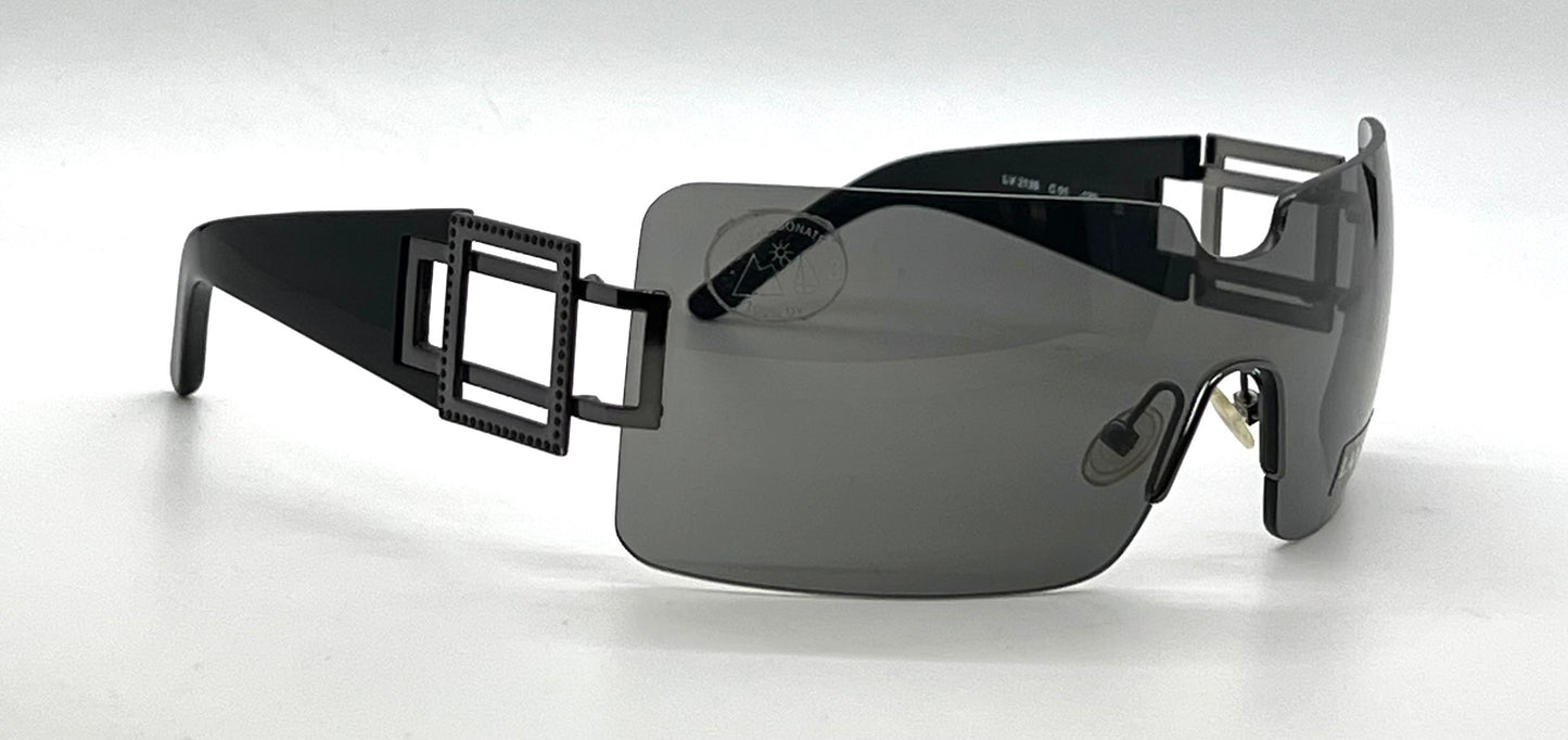 Lanvin LV 2135 C01-Vintage Shield Sunglasses France Unworn Y2K-Rare
