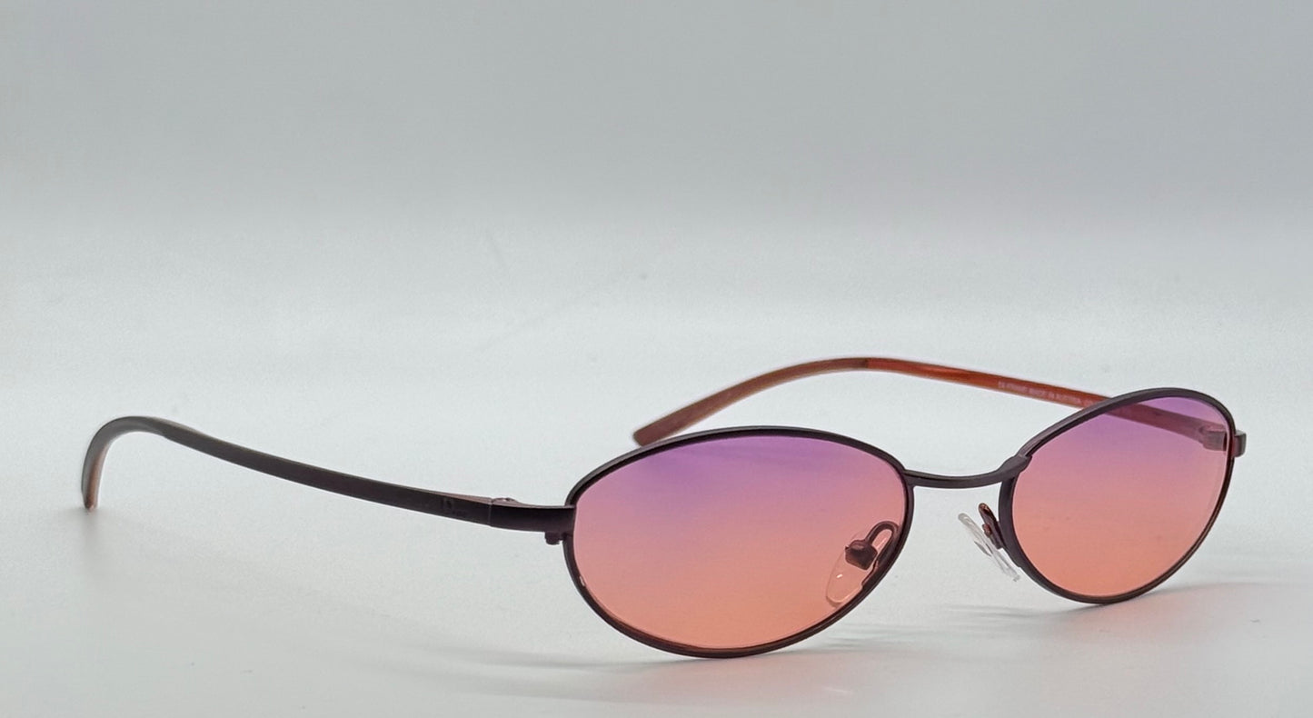 Christian Dior CD3605 32S Y2K Red Oval Sunglasses w/Custom Sunset Gradient Lenses