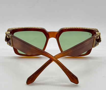 Louis Vuitton 1.1 Millionaires Z3401W Crystal Brown Green Lens Sunglasses