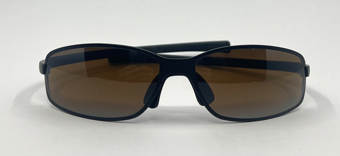 TAG Heuer Curve 5001 France Sport Wrap-Vintage Sunglasses-Matte Black Brown