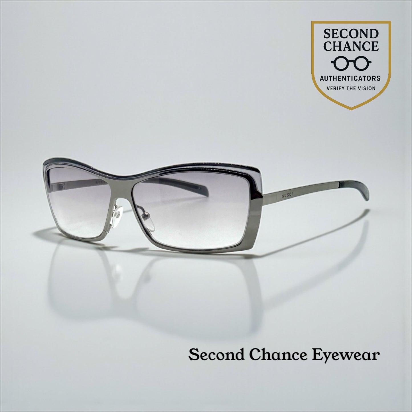 Deadstock Y2K Gucci GG 2688/S Sunglasses – Full Kit – Grey Gradient Lenses