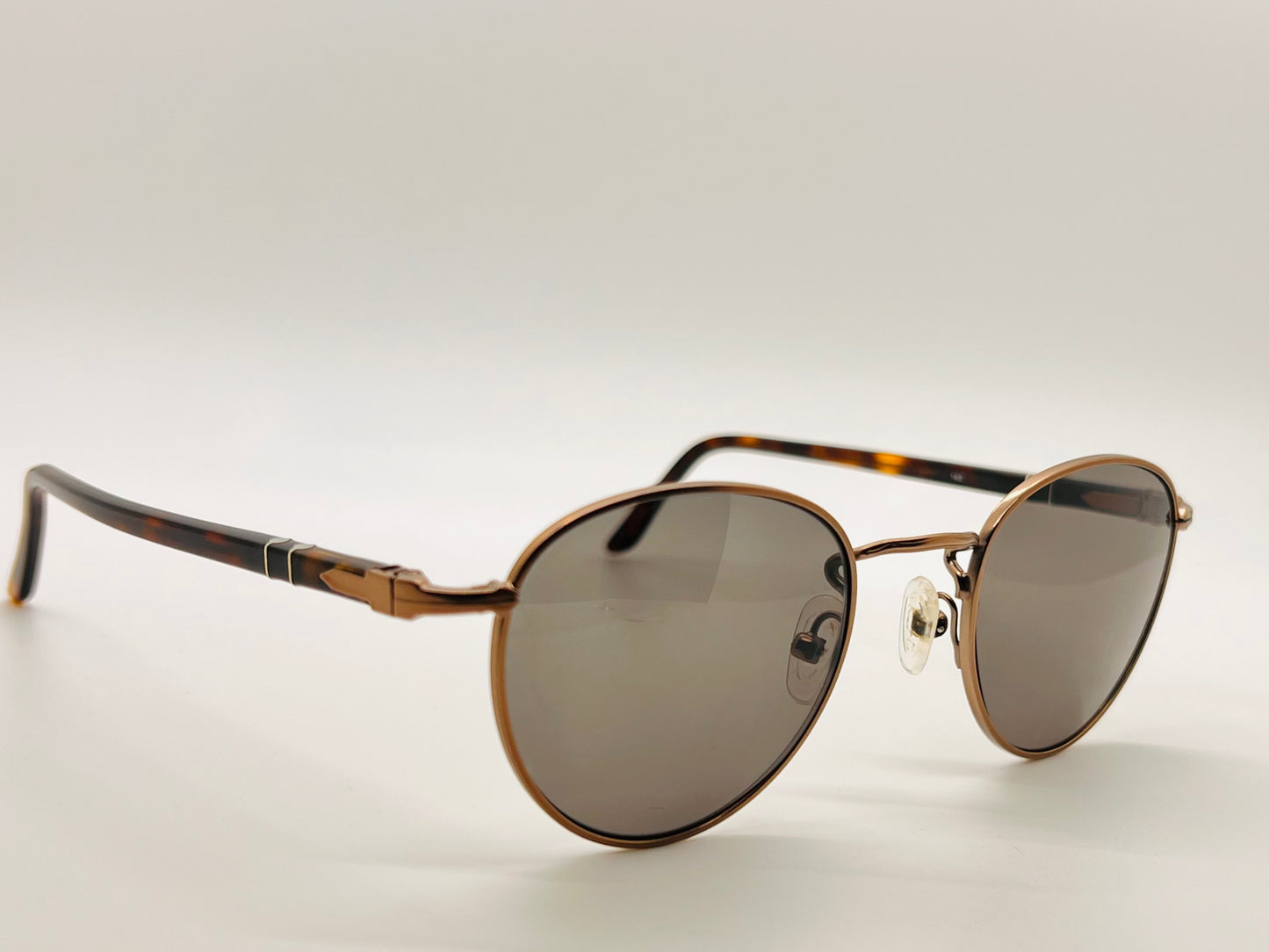 Persol PO2422S Brass Metal Sunglasses Fashioned with Brand New Custom Berko's Designs Blue/Grey Lenses