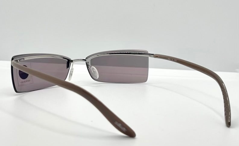 Silhouette 8596 10 6125 Vintage Sunglasses-Lavender Rimless Wrap Shield-Deadstock