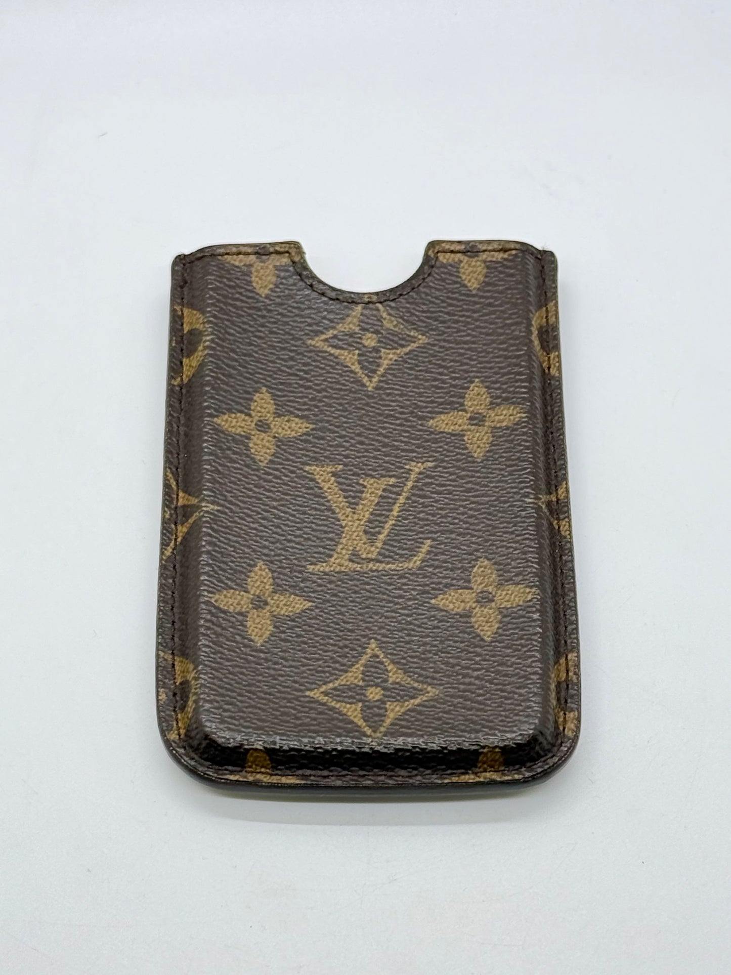 Louis Vuitton Monogram Phone Sleeve Vintage LV Canvas Slim Pouch