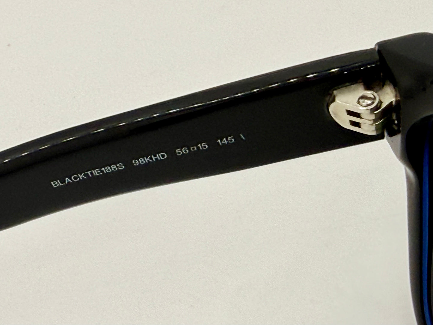 Dior Homme Black Tie 188S 98KHD VINTAGE Sunglasses Black Italy Full Kit