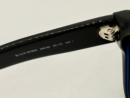 Dior Homme Black Tie 188S 98KHD VINTAGE Sunglasses Black Italy Full Kit