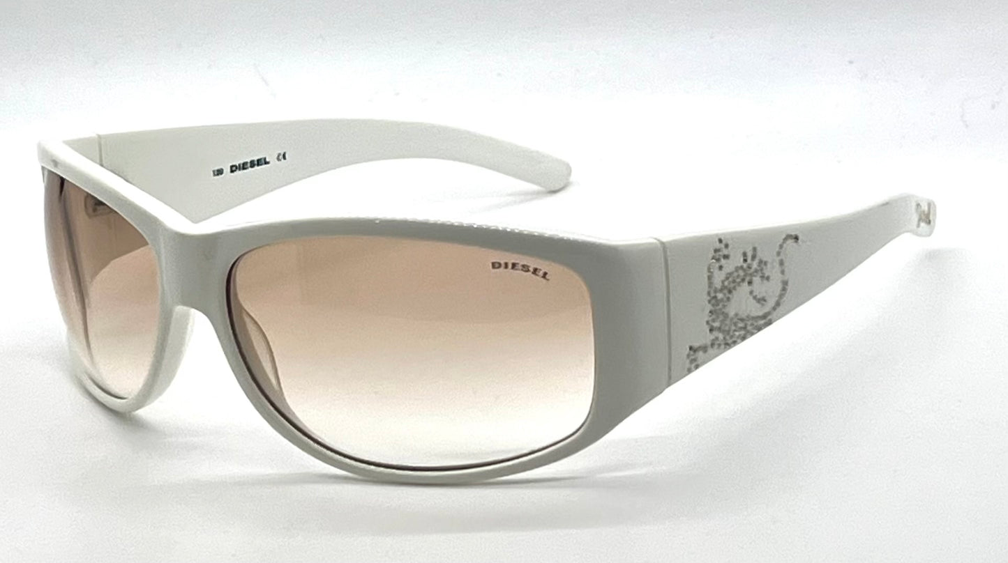 Diesel DS0046/S VINTAGE Y2K White Crystal Sunglasses-Unworn/NOS Made in Italy 64mm
