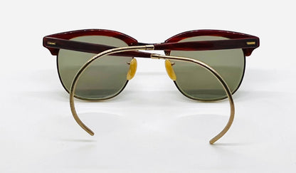 Shuron 12K Gold Filled Browline Vintage Sunglasses-New/Custom Lenses