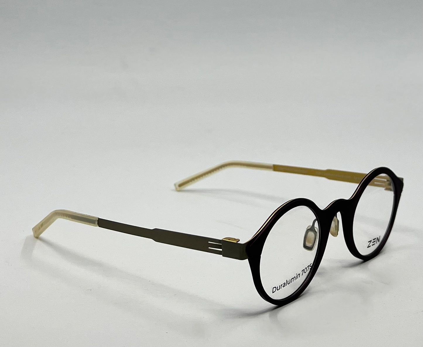 Zen Barcelona Einstein Z457 C.04 44-25 Round Optical Glasses Duralumin 7075 NIB