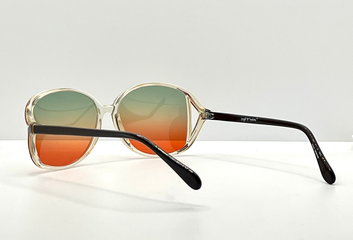 Sergio Valente SV207 Vintage Sunglasses w/New, Custom Tri-Gradient Lenses-Rare 80s Deadstock