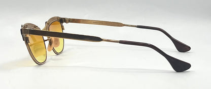 Gaspari 12K Gold Filled Browline Vintage Sunglasses-New Custom Lenses